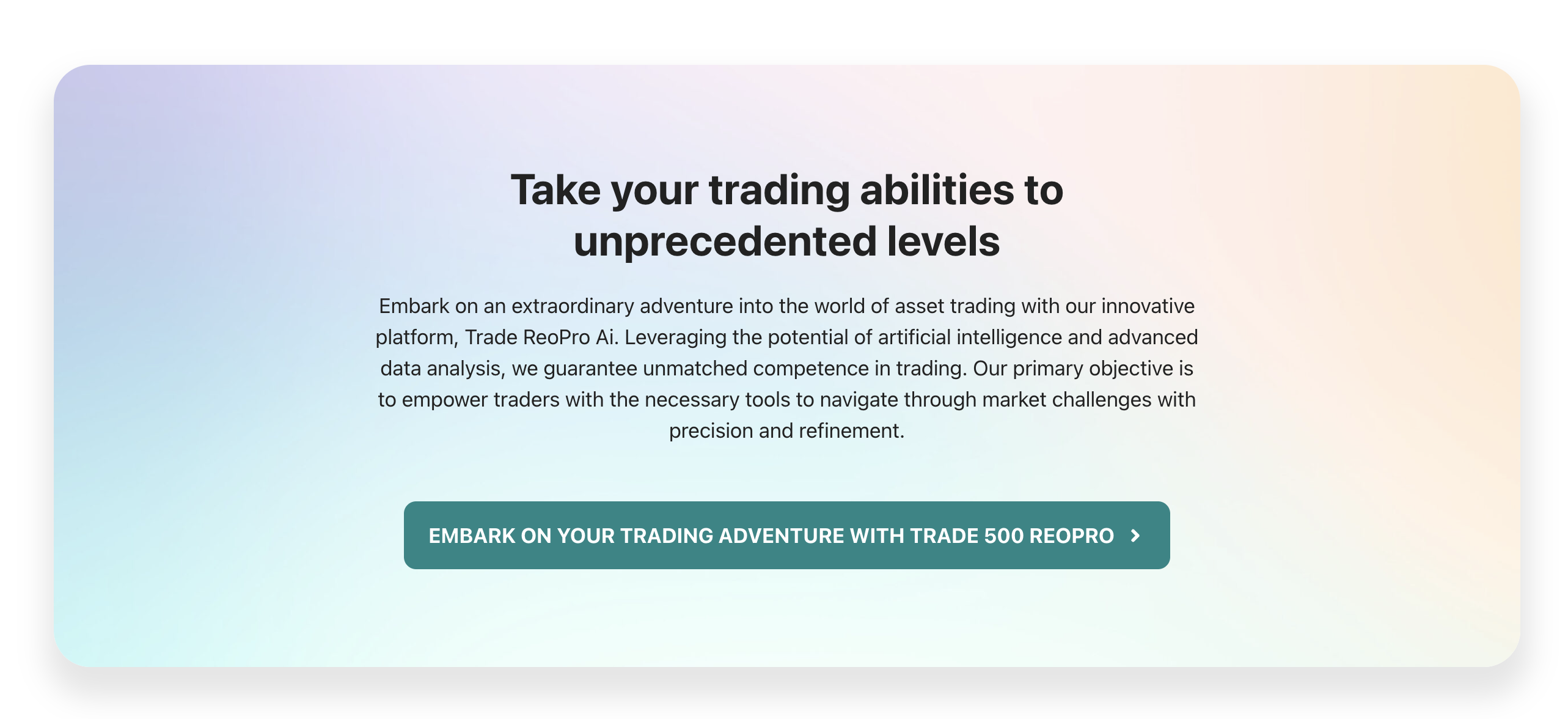 Trade ReoPro - handelen