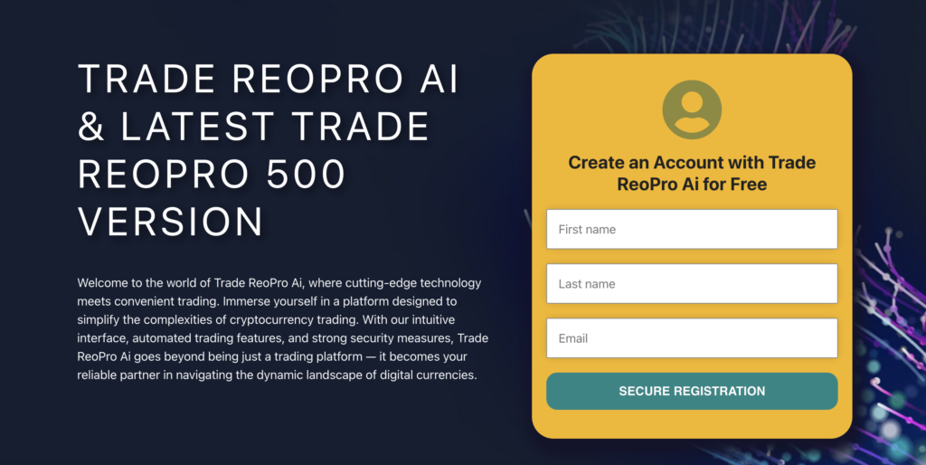 Trade ReoPro App - main