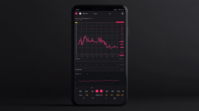 Financial chart on smartphone