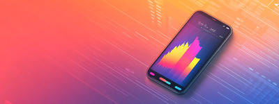 Telefono con Gradient Stock Chart