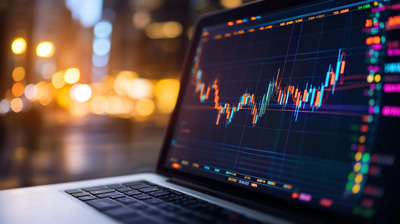 Evening Trading Session Laptop