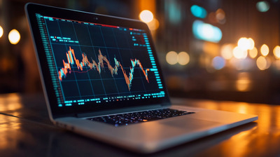 Trading Laptop on Urban Table