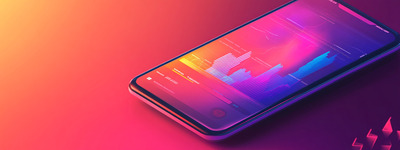 Smartphone Trading on Light Background Smartphone Trading on Light Background