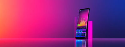 Display mobile per il trading al neon Neon Mobile Trading Display