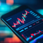 Colorful Trading Graph on Phone